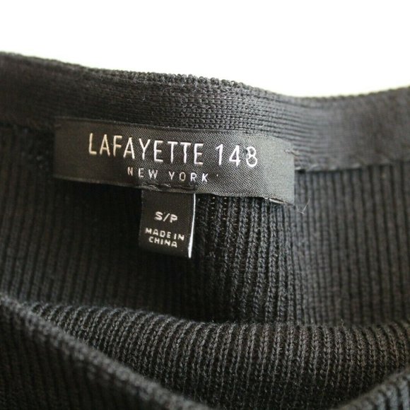 Lafayette 148 Tie- Front Silk-Blend Pullover Sweater Metallic Gold Size Small - Picture 10 of 11